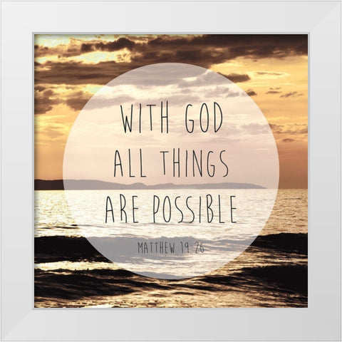 Matthew 19-26 White Modern Wood Framed Art Print by Brown, Victoria