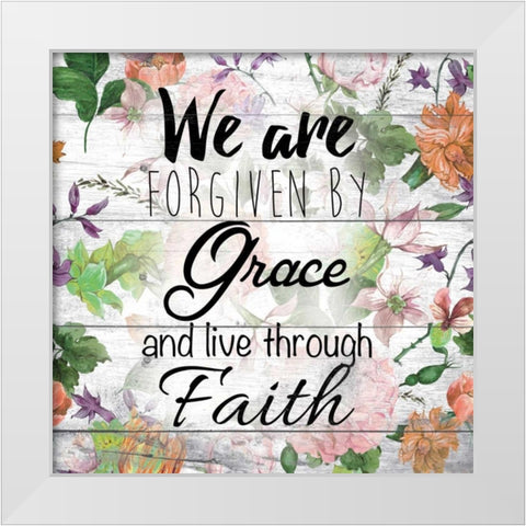 Grace and Faith 2 White Modern Wood Framed Art Print by Brown, Victoria