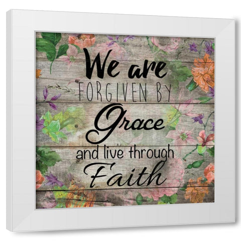 Grace and Faith 1 White Modern Wood Framed Art Print by Brown, Victoria