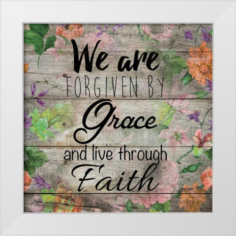 Grace and Faith 1 White Modern Wood Framed Art Print by Brown, Victoria