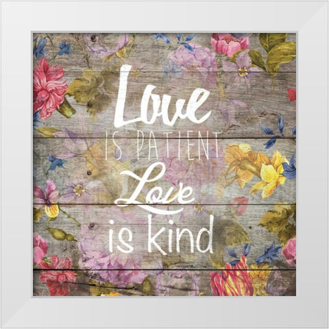 Love Patient 3 White Modern Wood Framed Art Print by Brown,Victoria