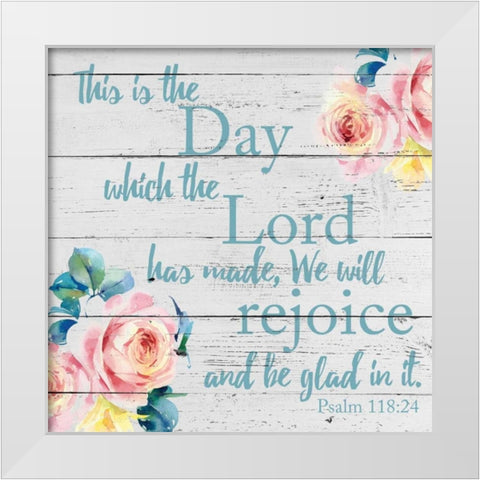 We Will Rejoice 2 White Modern Wood Framed Art Print by Brown, Victoria