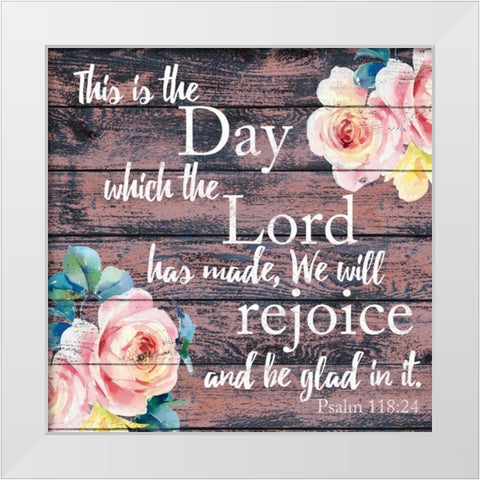 We Will Rejoice 1 White Modern Wood Framed Art Print by Brown, Victoria