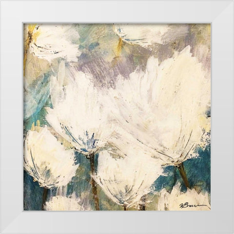 Floral Blowout White Modern Wood Framed Art Print by Brown,Victoria