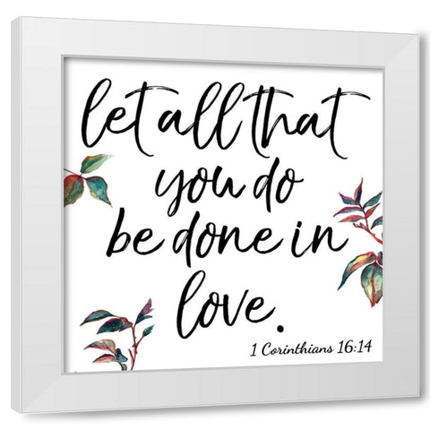 Corinthians White Modern Wood Framed Art Print by Brown, Victoria