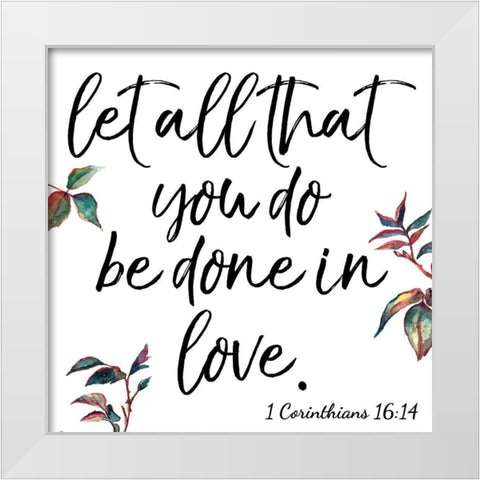 Corinthians White Modern Wood Framed Art Print by Brown, Victoria