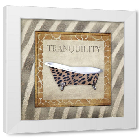 Tranquility White Modern Wood Framed Art Print by Brown, Victoria