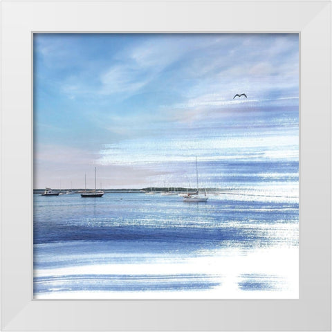 Coastal 1 White Modern Wood Framed Art Print by Brown, Victoria