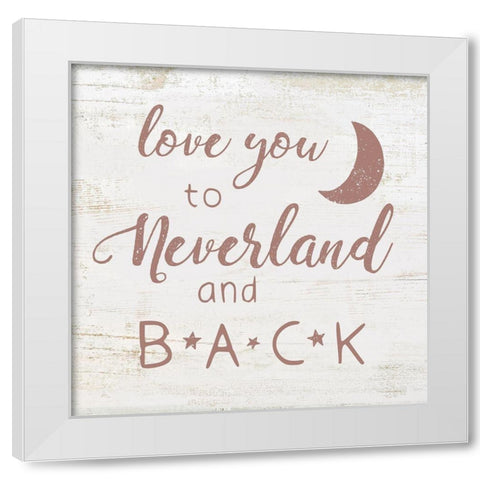 Neverland Love White Modern Wood Framed Art Print by Brown, Victoria