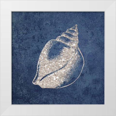 Sea Life Blues 2 White Modern Wood Framed Art Print by Brown, Victoria