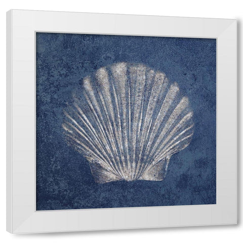 Sea Life Blues 3 White Modern Wood Framed Art Print by Brown, Victoria