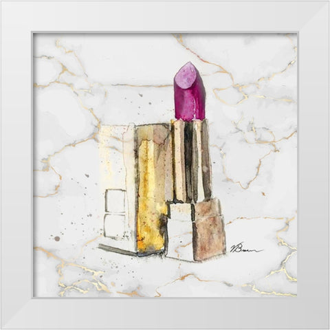 Marble Lipstick White Modern Wood Framed Art Print by Brown, Victoria