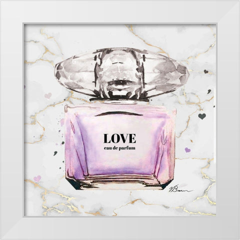 Marble Perfume White Modern Wood Framed Art Print by Brown, Victoria
