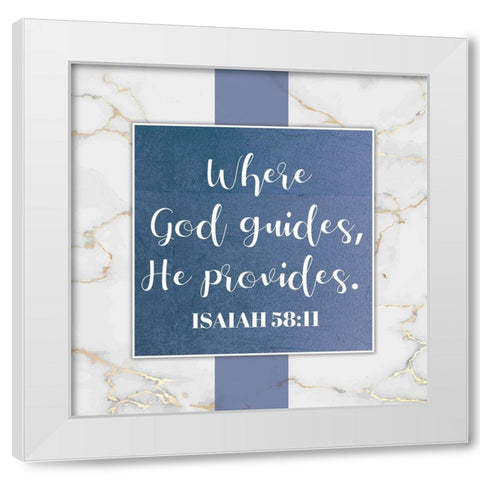God Guides White Modern Wood Framed Art Print by Brown, Victoria