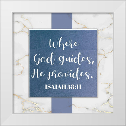 God Guides White Modern Wood Framed Art Print by Brown, Victoria