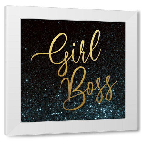 Girl Boss 1 White Modern Wood Framed Art Print by Lula Bijoux and Company