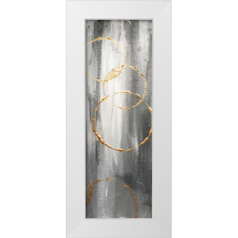 Gray Matter Dyptich 1 White Modern Wood Framed Art Print by Brown,Victoria
