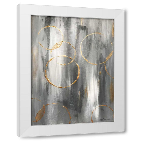 Gray Matter White Modern Wood Framed Art Print by Brown,Victoria