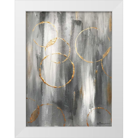 Gray Matter White Modern Wood Framed Art Print by Brown,Victoria