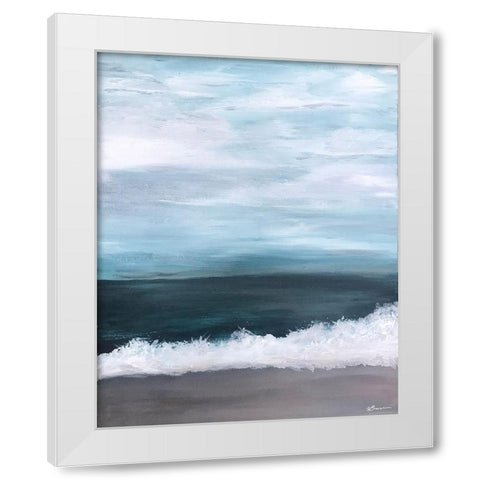 Beach Bouclair White Modern Wood Framed Art Print by Brown, Victoria