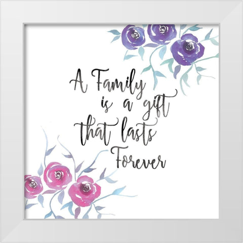 Family White Modern Wood Framed Art Print by Brown, Victoria