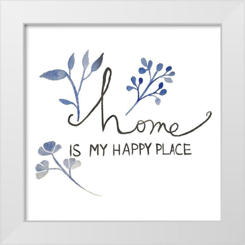 Home White Modern Wood Framed Art Print by Brown, Victoria