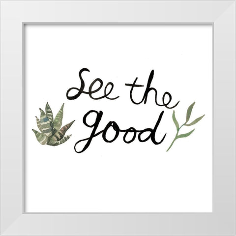 Good White Modern Wood Framed Art Print by Brown, Victoria