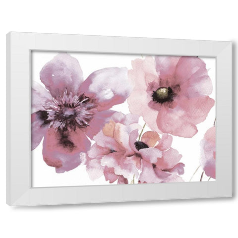 Flowering Pink Hues 1 White Modern Wood Framed Art Print by Brown,Victoria