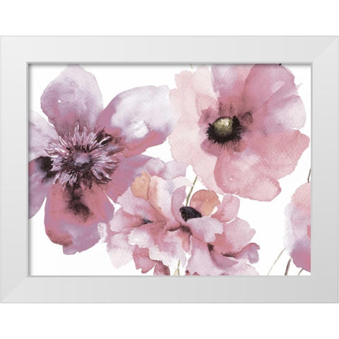 Flowering Pink Hues 1 White Modern Wood Framed Art Print by Brown,Victoria