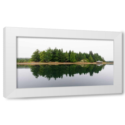 Last Harbour White Modern Wood Framed Art Print by Kostka, Vladimir