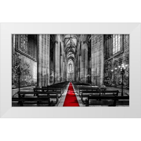 Portugal Mosteiro da Batalha White Modern Wood Framed Art Print by Brown,Victoria