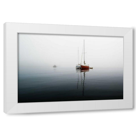 Dreaming White Modern Wood Framed Art Print by Kostka, Vladimir