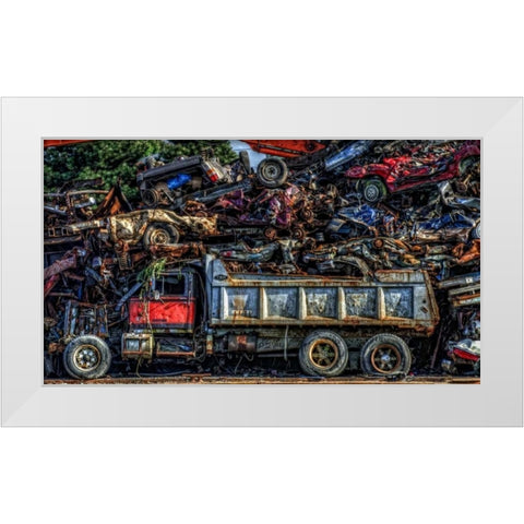 Recycled White Modern Wood Framed Art Print by Kostka, Vladimir