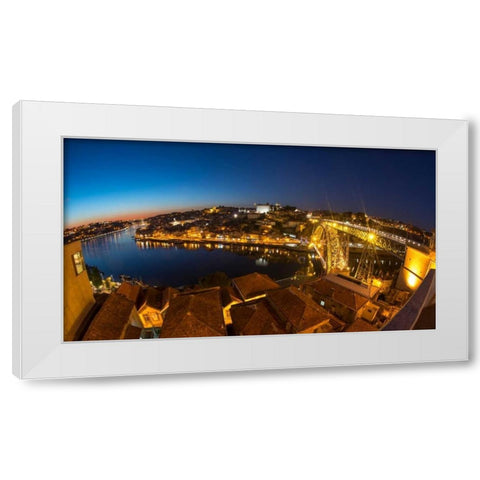 Porto Portugal White Modern Wood Framed Art Print by Kostka, Vladimir