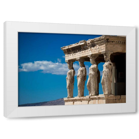 Greece Athens Acropolis Statues White Modern Wood Framed Art Print by Kostka, Vladimir