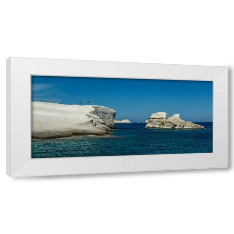 Milos Rocks Shores White Modern Wood Framed Art Print by Kostka, Vladimir