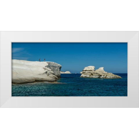 Milos Rocks Shores White Modern Wood Framed Art Print by Kostka, Vladimir