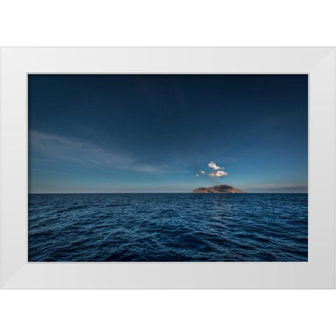 Milos Rocks Island White Modern Wood Framed Art Print by Kostka, Vladimir