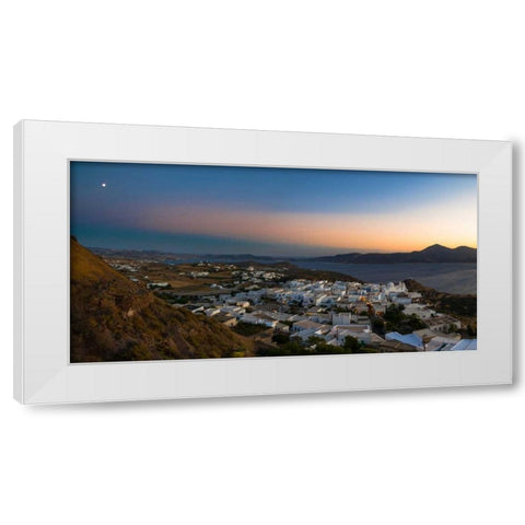 Milos Island White Modern Wood Framed Art Print by Kostka, Vladimir