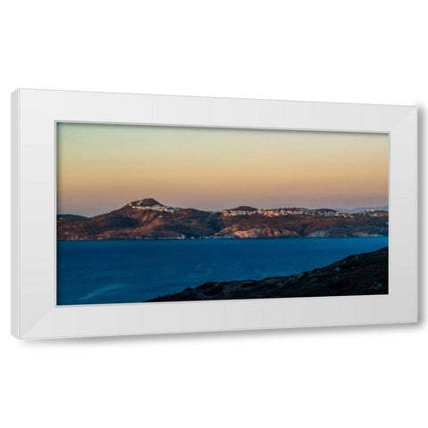 Milos View White Modern Wood Framed Art Print by Kostka, Vladimir