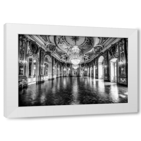 Portugal Palace White Modern Wood Framed Art Print by Kostka, Vladimir