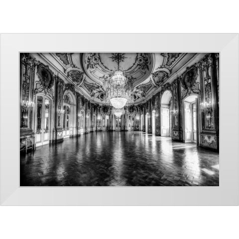 Portugal Palace White Modern Wood Framed Art Print by Kostka, Vladimir