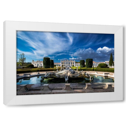 Portugal Palace 2 White Modern Wood Framed Art Print by Kostka, Vladimir