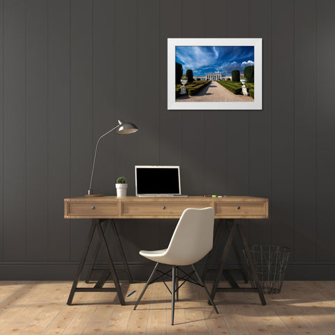 Portugal Palace 4 White Modern Wood Framed Art Print by Kostka, Vladimir