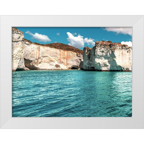 Rocks of Milos A White Modern Wood Framed Art Print by Kostka, Vladimir