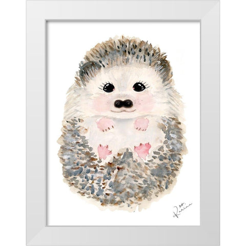 Hedgie 1 White Modern Wood Framed Art Print by Barski, Karen