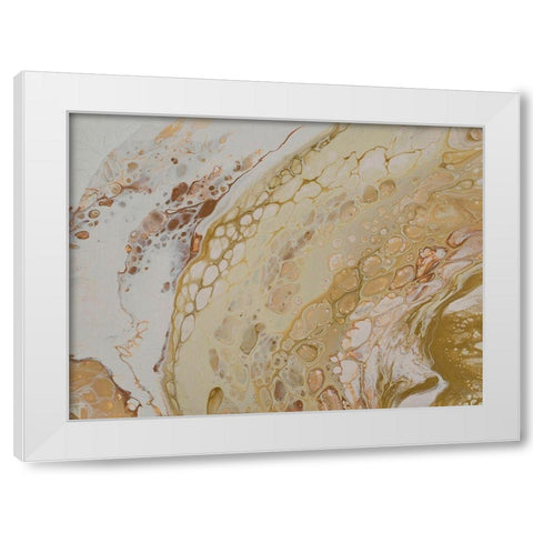 Crackling Conversations 1 White Modern Wood Framed Art Print by Barski, Karen
