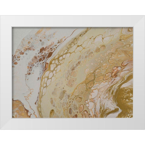 Crackling Conversations 1 White Modern Wood Framed Art Print by Barski, Karen
