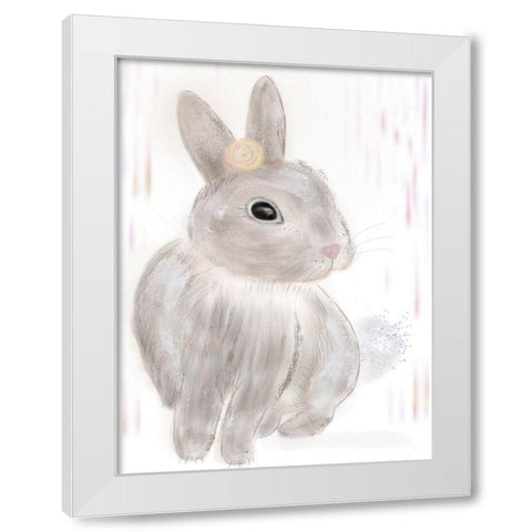 Calm Bunny White Modern Wood Framed Art Print by Barski, Karen