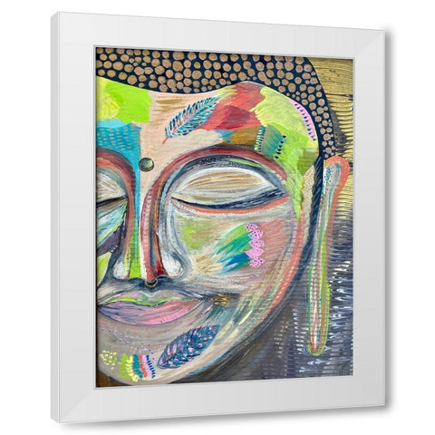 Eclectic Buddha White Modern Wood Framed Art Print by Barski, Karen